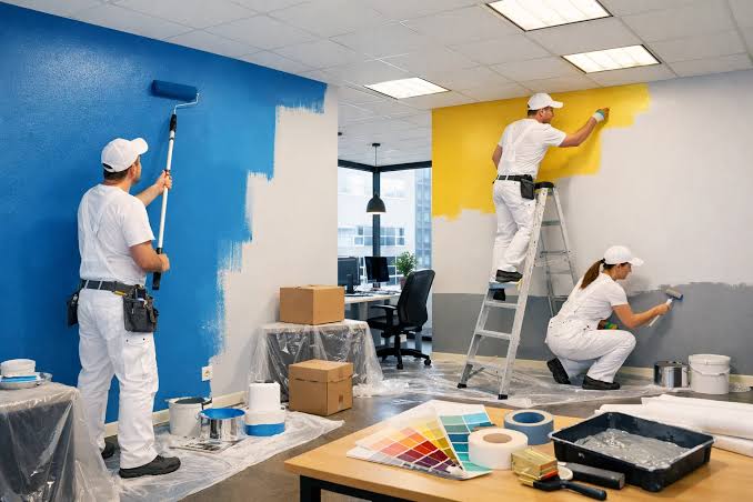 Commercial painting services in Dubai for office interiors
